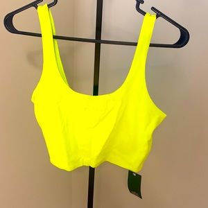 NWT Cropped Tank lime Green